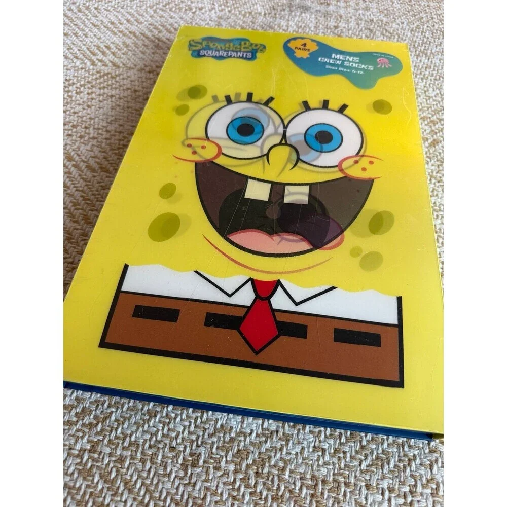 SpongeBob SquarePants men’s crew socks shoe size 6–12 new